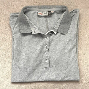 KJUS Women’s Gray Sanna Golf Polo Lightweight-UV Protection-Grey-Size L